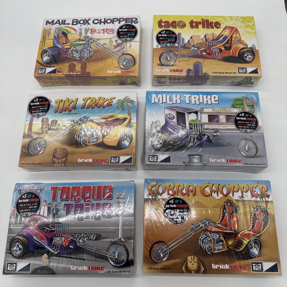 MPC Complete Trick Trike Series #1-6 Sealed - 1/25 Scale Plastic Model Kits